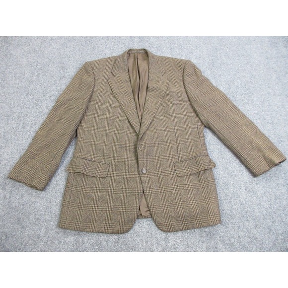 Ermenegildo Zegna Jacket Mens 54 Brown Blazer Sport Coat Wool Cashmere Italy